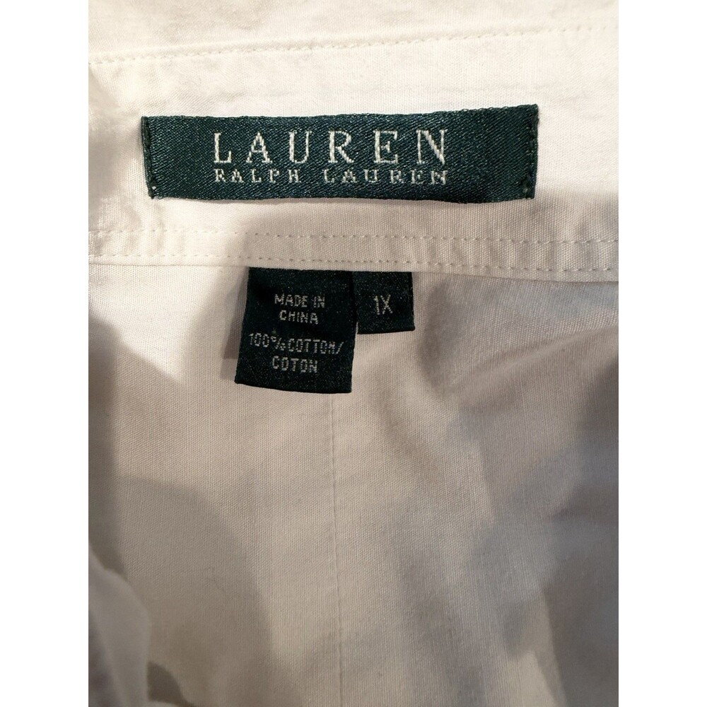 Lauren Ralph Lauren White Classic Button-Down Men's Shirt Long Sleeve Size 1X - Picture 6 of 7
